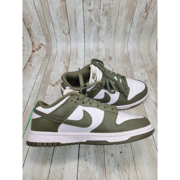 Nike Dunk Low Shoes Medium Olive White DD1503-120 Women's Size 8 - Picture 6 of 8